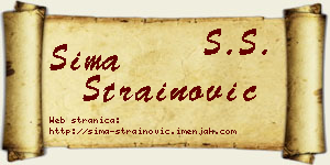 Sima Strainović vizit kartica